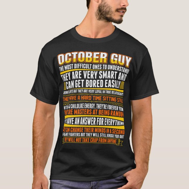 Oktober-Typ T-Shirt (Vorderseite)