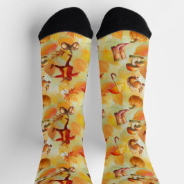 Oktober und November Socken