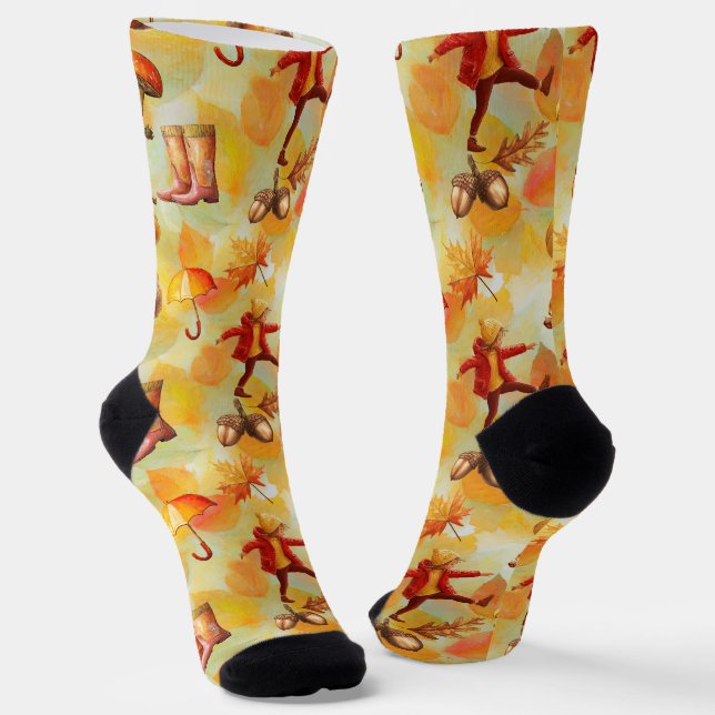 Oktober und November Socken (Gewinkelt)