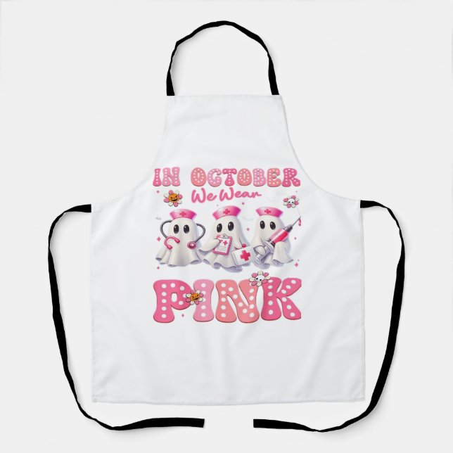 Oktober Wear rosa Boo Nurse Halloween Kostüme Wom Schürze (Vorderseite)