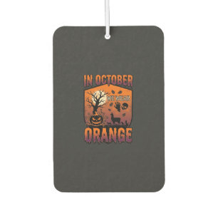 Oktober Wir tragen Orange Halloween Kürbis Llama S Autolufterfrischer