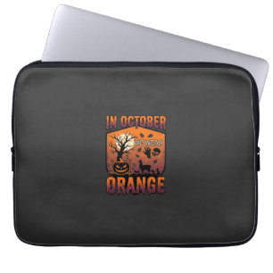 Oktober Wir Tragen Orange Halloween Kürbis Llama S Laptopschutzhülle