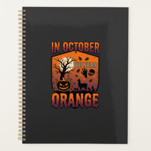 Oktober Wir tragen Orange Halloween Kürbis Llama S Planer