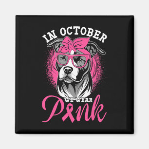 Oktober Wir tragen Pink Brustkrebs-Bewusstsein Pit Magnet