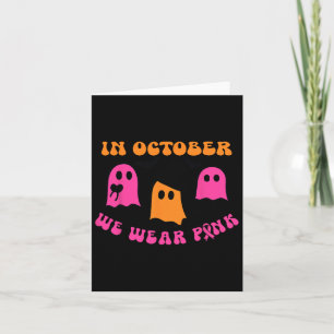 Oktober Wir tragen Pink Pumpkin Ghost Halloween Br Karte