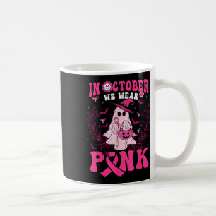 Oktober Wir tragen Pink Shirt Ghost Halloween Brus Kaffeetasse