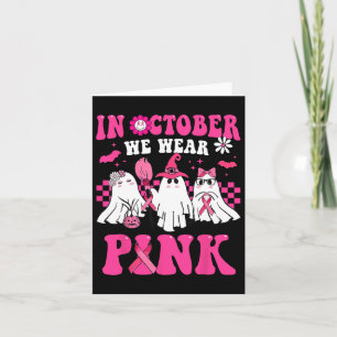 Oktober Wir tragen rosa Brustkrebs-Ghosts Hallowee Karte
