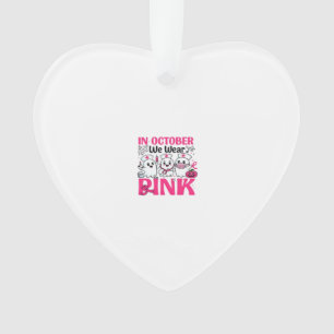 Oktober Wir tragen rosa Krankenpfleger Brustkrebsb Ornament