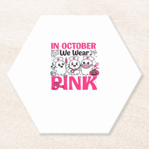 Oktober Wir Tragen Rosa Krankenpfleger Brustkrebsb Untersetzer