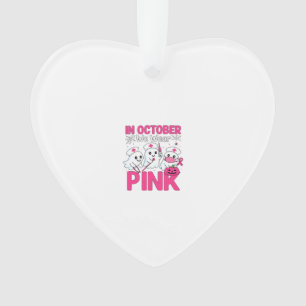 Oktober Wir Tragen Rosa Krankenschwester Brustkreb Ornament