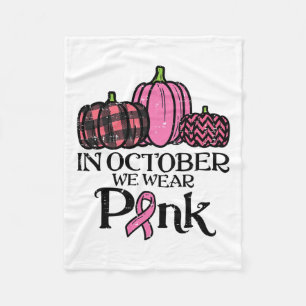 Oktober Wir Tragen Rosa Leopard Brustkrebs-Bewusst Fleecedecke