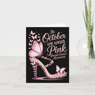 Oktober Woche rosa Brustkrebs Unterstützung Bewuss Karte