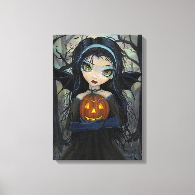 Oktober Woods Halloween Vampire Canvas Print Leinwanddruck (Vorderseite)