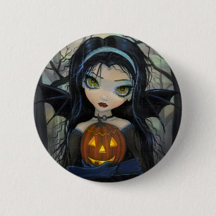 Oktober Woods Vampir Big-Eye Halloween Knopf Button