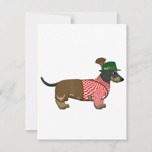 Oktoberfest 2018 - Lustiges deutsches Dachshund-K Einladung