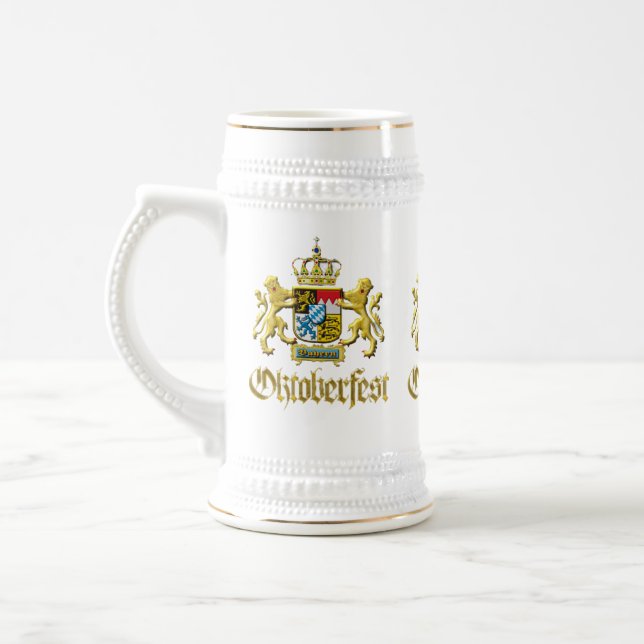 Oktoberfest Bavaria Wappen Beer Stein Bierglas (Links)