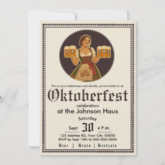 Oktoberfest Bayerische Deutsche Bierparty-Einladun Einladung