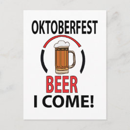 Oktoberfest Beer Drink Funny Oktoberfest Postkarte