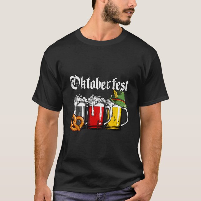 Oktoberfest Beer Ger Flag Drinking T-Shirt (Vorderseite)