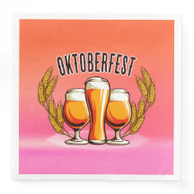 Oktoberfest Beer Ladys Glasses auf Pink Pastel