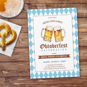 Oktoberfest Beer Party 30. Geburtstag Einladung