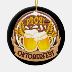 Oktoberfest bejubelt deutsches Drinking Beer Party Keramik Ornament
