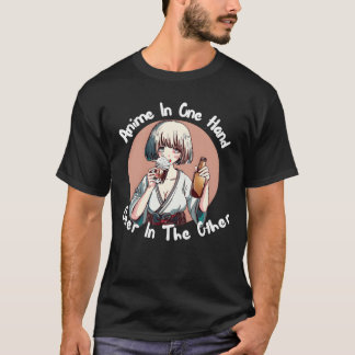 Oktoberfest Bier Anime Mädchen T-Shirt