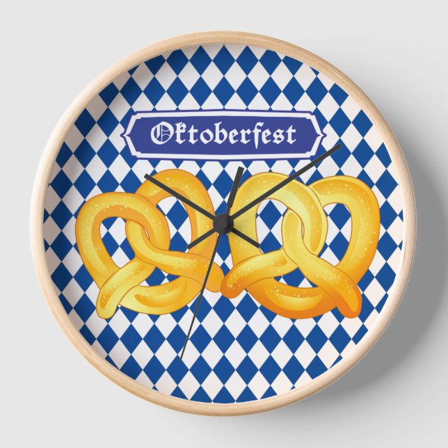 OKTOBERFEST Bier Fest traditionelle deutsche Breze Uhr (Vorderseite)