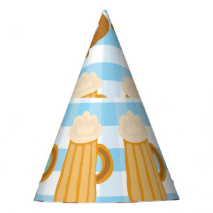 Oktoberfest: Bier, Salzbrezel, Wurstmuster Partyhütchen