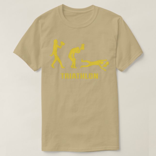 Oktoberfest Bier Triathlon Drinken T-Shirt (Design vorne)