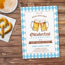 Oktoberfest Bierbraut Party 40. Geburtstag Einladung
