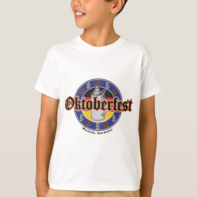 Oktoberfest Biere und Bretzels T-Shirt (Vorderseite)