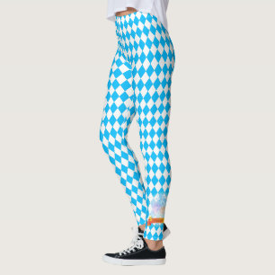 OKTOBERFEST-Bierfest-Dekoration Blaues Muster Leggings