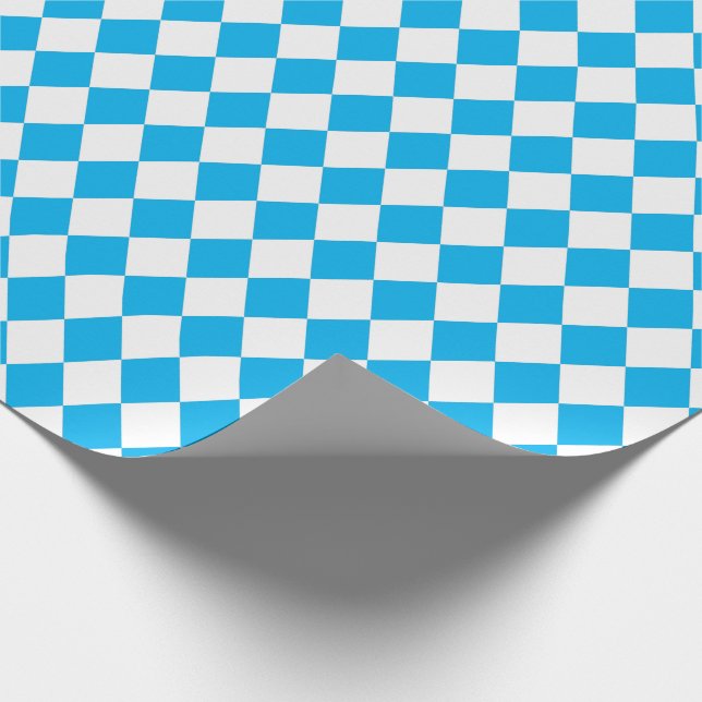 OKTOBERFEST Bierfestival Bayerische Flagge blau Geschenkpapier (Ecke)