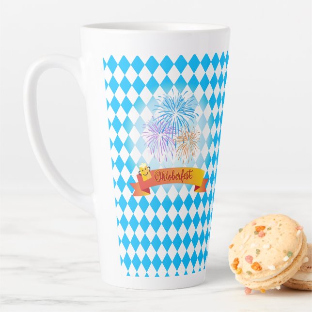 OKTOBERFEST Bierfestival Blaubayerische Flagge Milchtasse (Beispiel)
