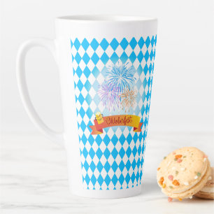 OKTOBERFEST Bierfestival Blaue Bayerische Flagge Milchtasse