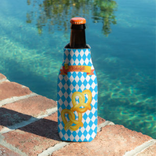 OKTOBERFEST Bierfestival Dekoration Blaues Muster Flaschenkühler