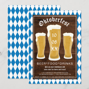 Oktoberfest Bierfestival Typografie Bayern Einladung