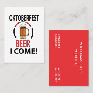Oktoberfest Bierfestival Visitenkarte