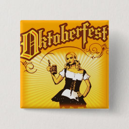 Oktoberfest Bierhalle Girl-Event Button