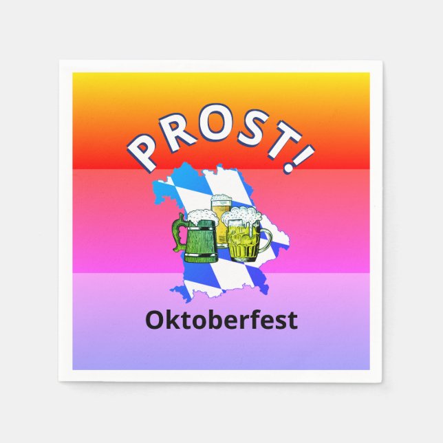 OKTOBERFEST | Bierkäse | PROST Paper Serviette (Vorderseite)