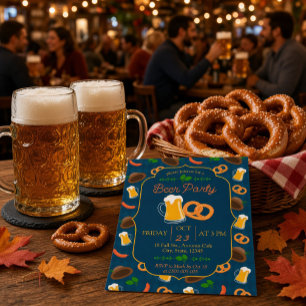 Oktoberfest-Bierparty-Einladung Festliches Bayeris Einladung