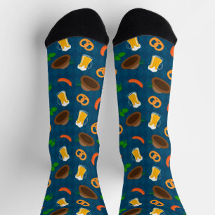 Oktoberfest-Biersorten, Bretzel- und Wurstmuster Socken