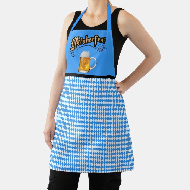 Oktoberfest Blau und Weißer Bier Schürze (InSitu)