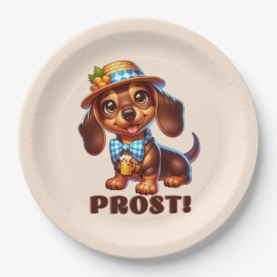 Oktoberfest Dachshund Prost! Pappteller