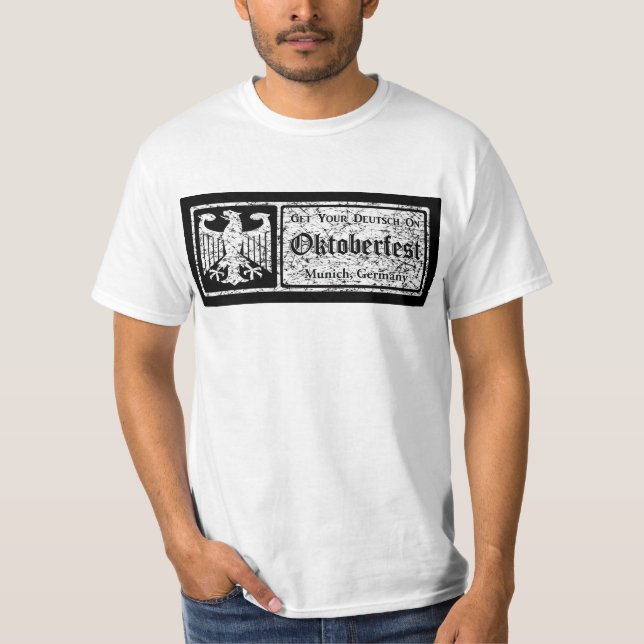 Oktoberfest: Deutsch auf T-Shirt (Vorderseite)