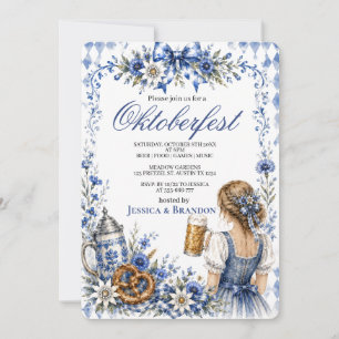 Oktoberfest Deutsche Brezel Bierparty Einladung