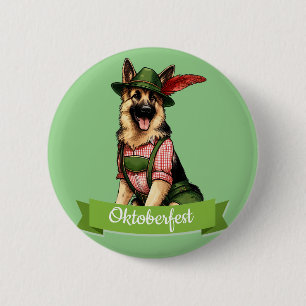 Oktoberfest Deutscher Schäferhund  Button