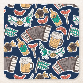 Oktoberfest - Deutsches Bierfestival Rechteckiger Pappuntersetzer