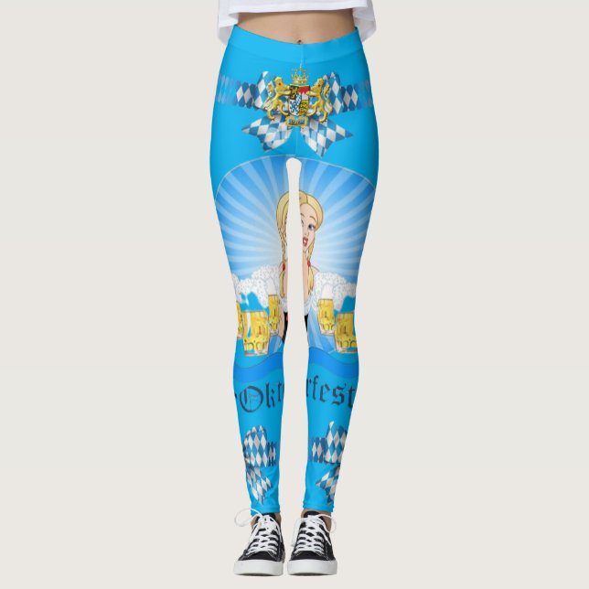 Oktoberfest / Deutsches fest Bayerisches Wappen Le Leggings (Vorderseite)